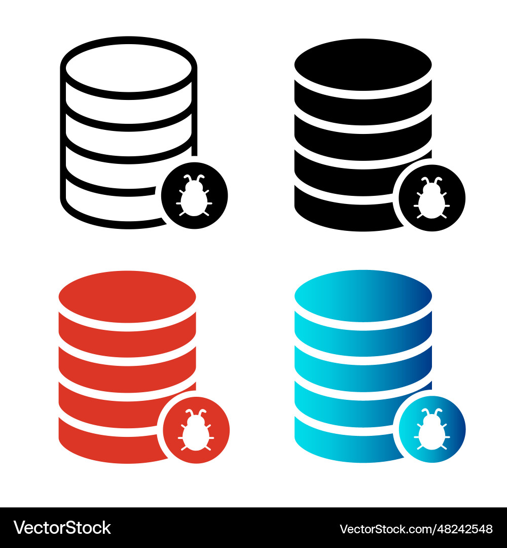 Abstract database bug silhouette Abstract database bug silhouette vector image