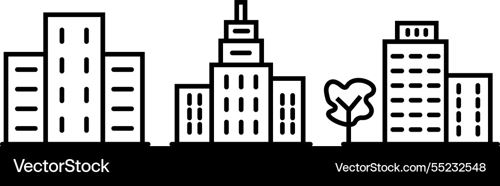 Building web icons in line style business Vector Image