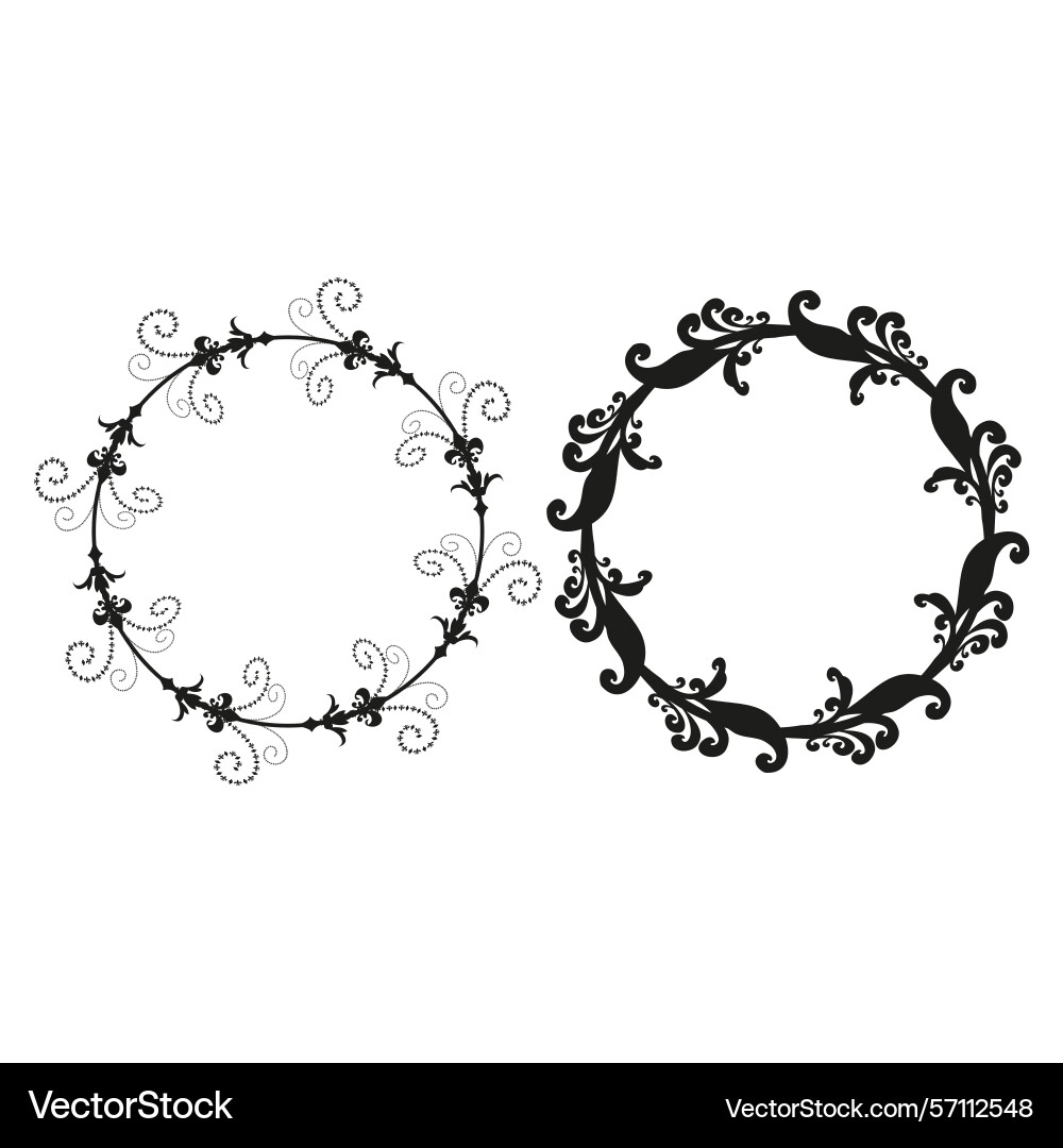 Circular abstract elements intertwined round Vector Image