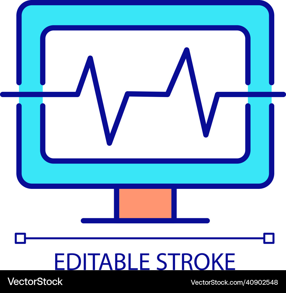 Computer diagnostic rgb color icon Computer diagnostic rgb color icon vector image