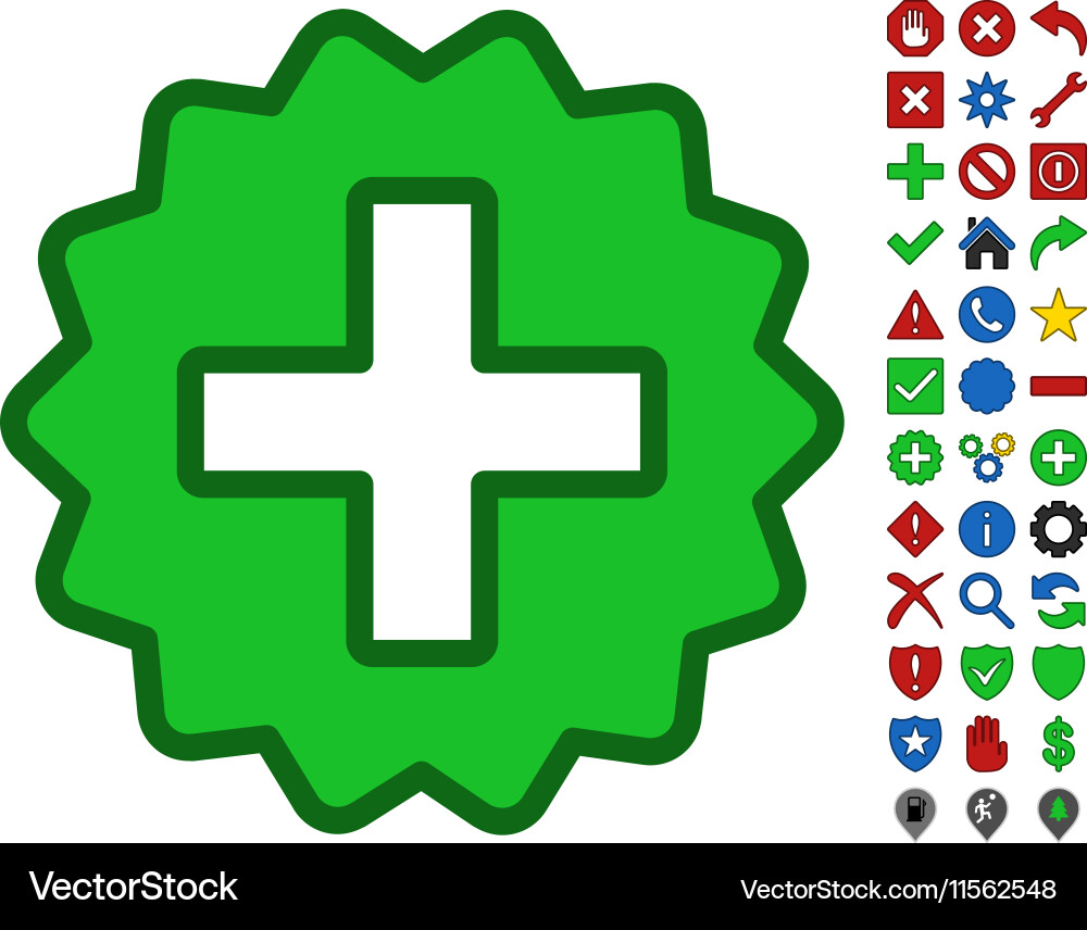 Create new symbol with toolbar icon set vector image