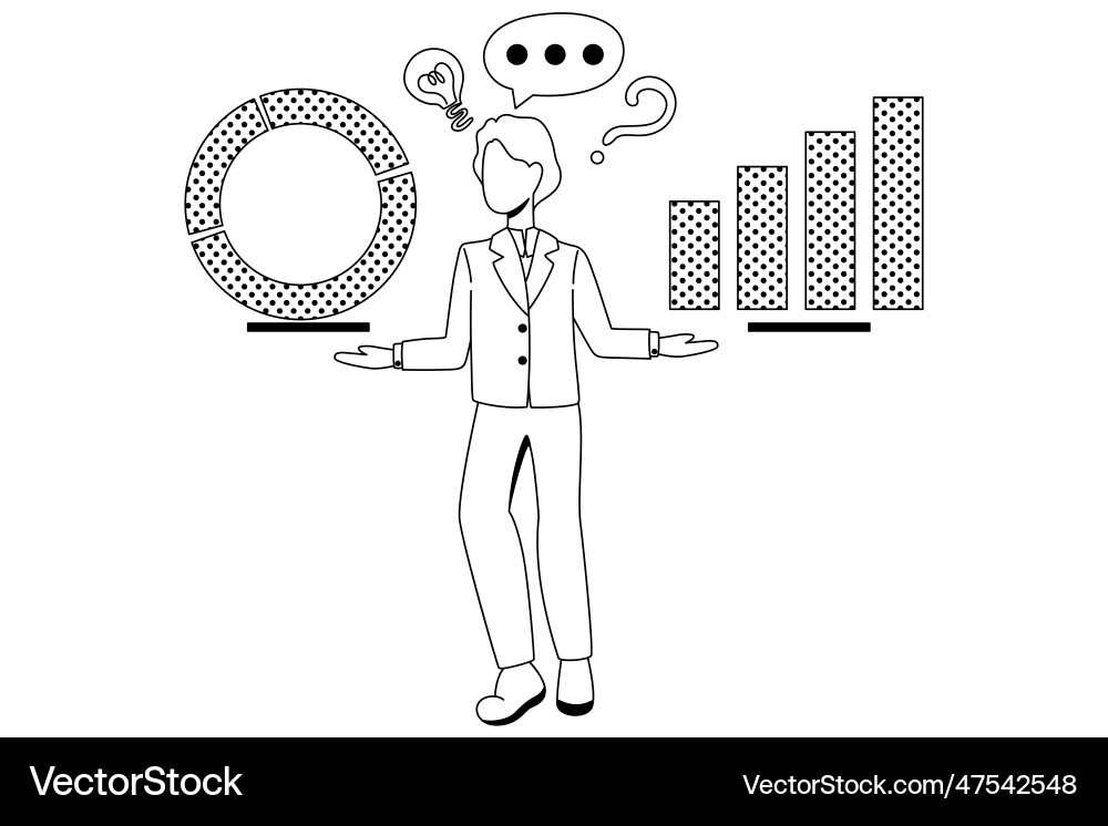 Data analysis chart Vector Image