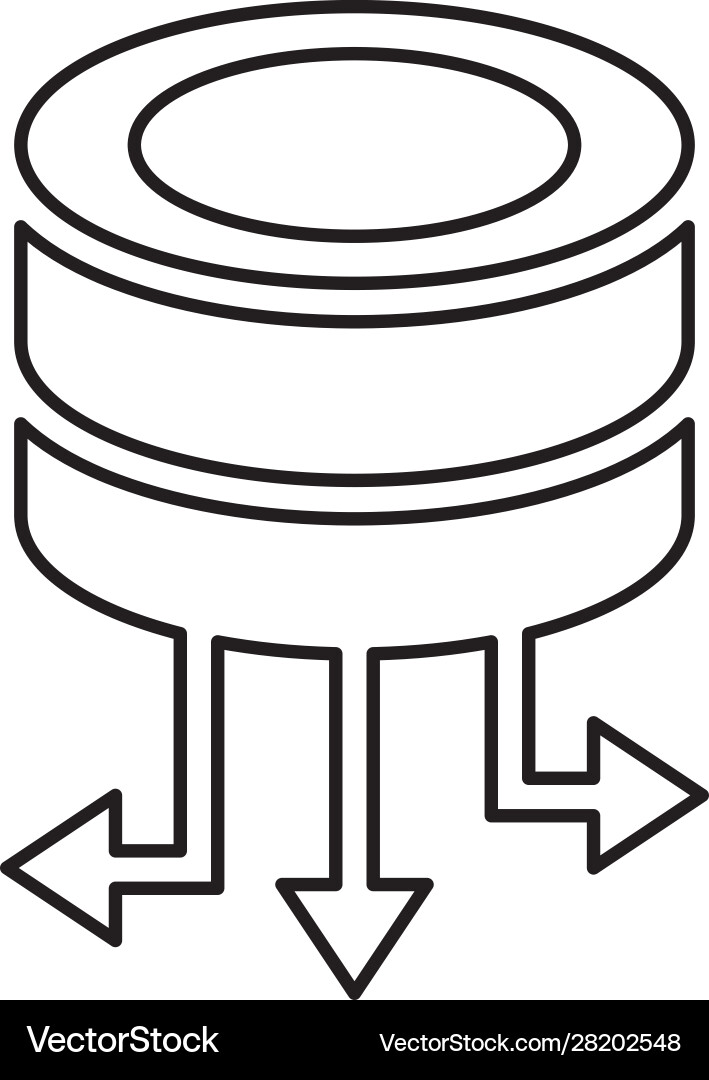 Data center disks isolated icon Vector Image