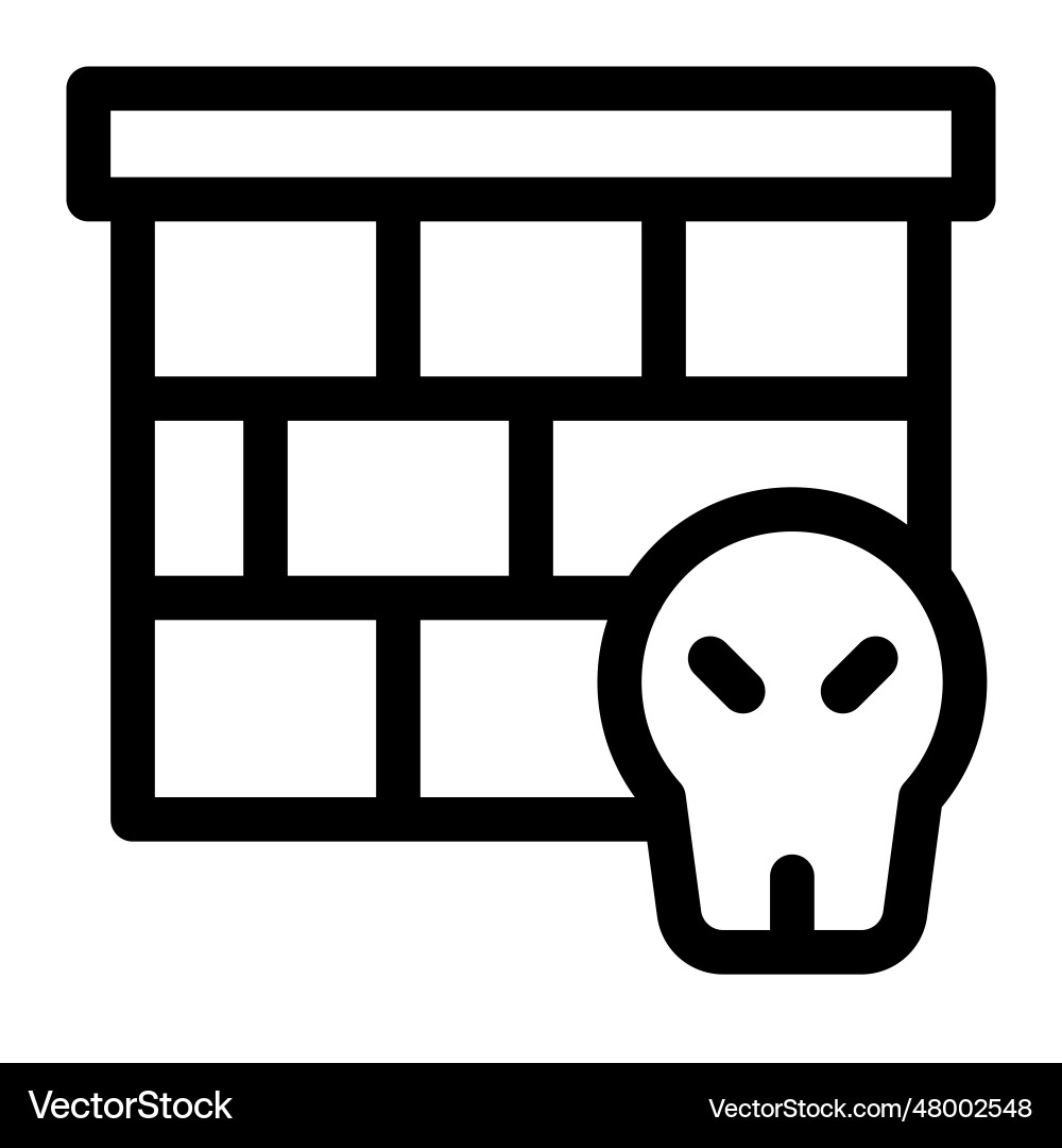 Firewall a security system to prevent virus Vector Image