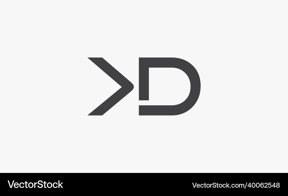 Kd logo letter isolated on white background Kd logo letter isolated on white background vector image