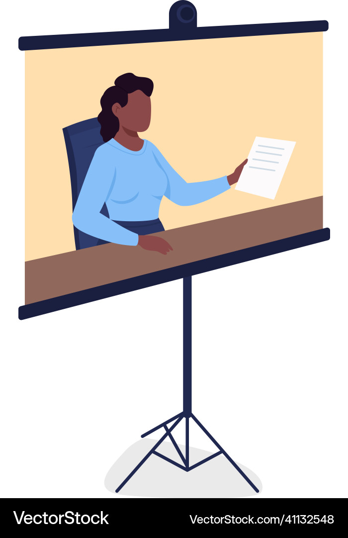 Portable screen with online course displaying Portable screen with online course displaying Vector Image