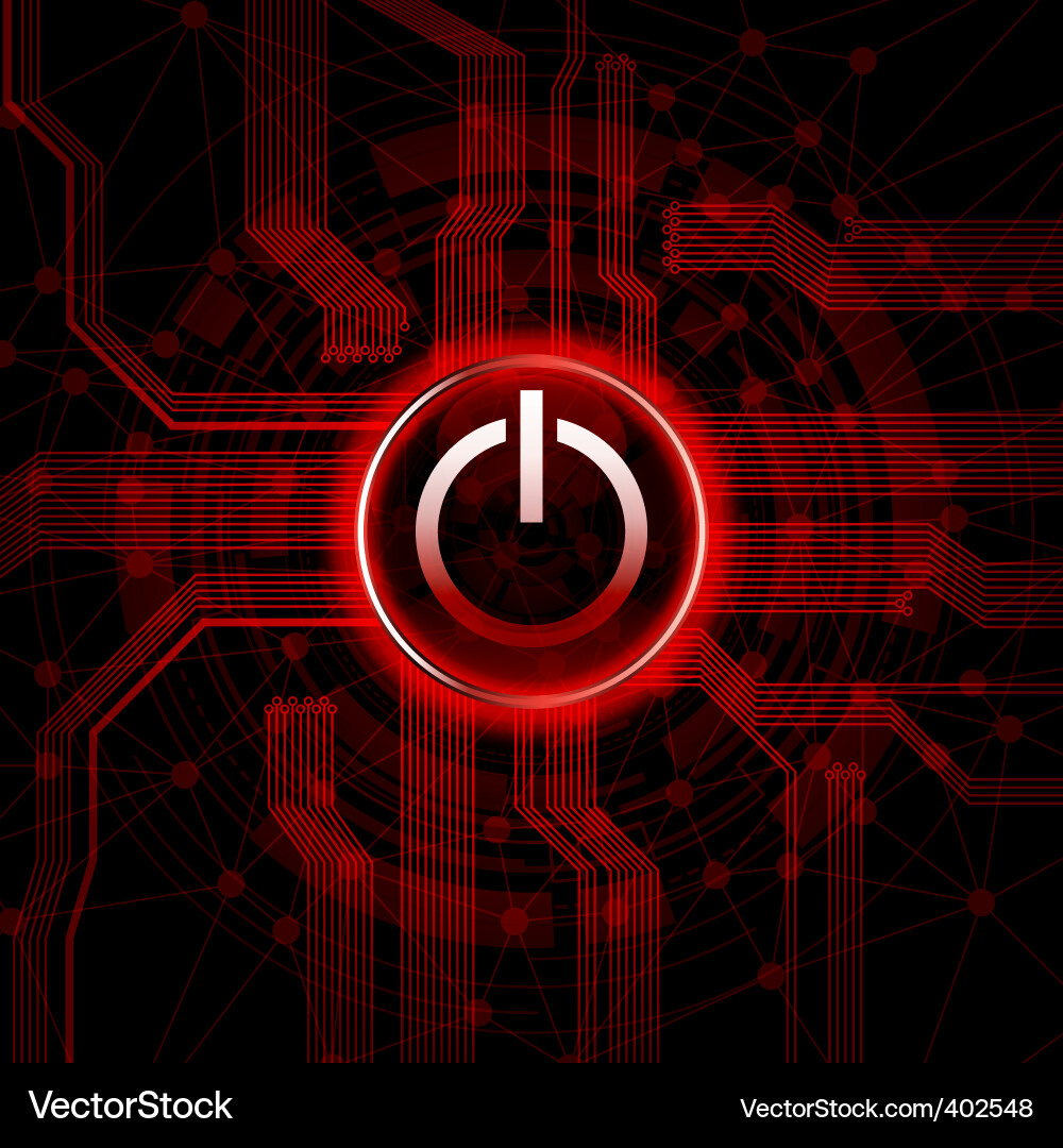 Power Button Circuit Hintergrund Vektorbild