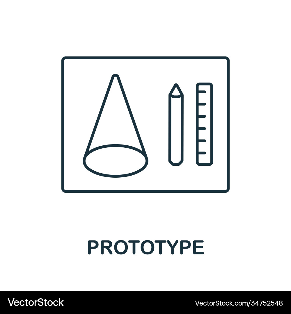 Prototype icon from 3d printing collection simple Vector Image
