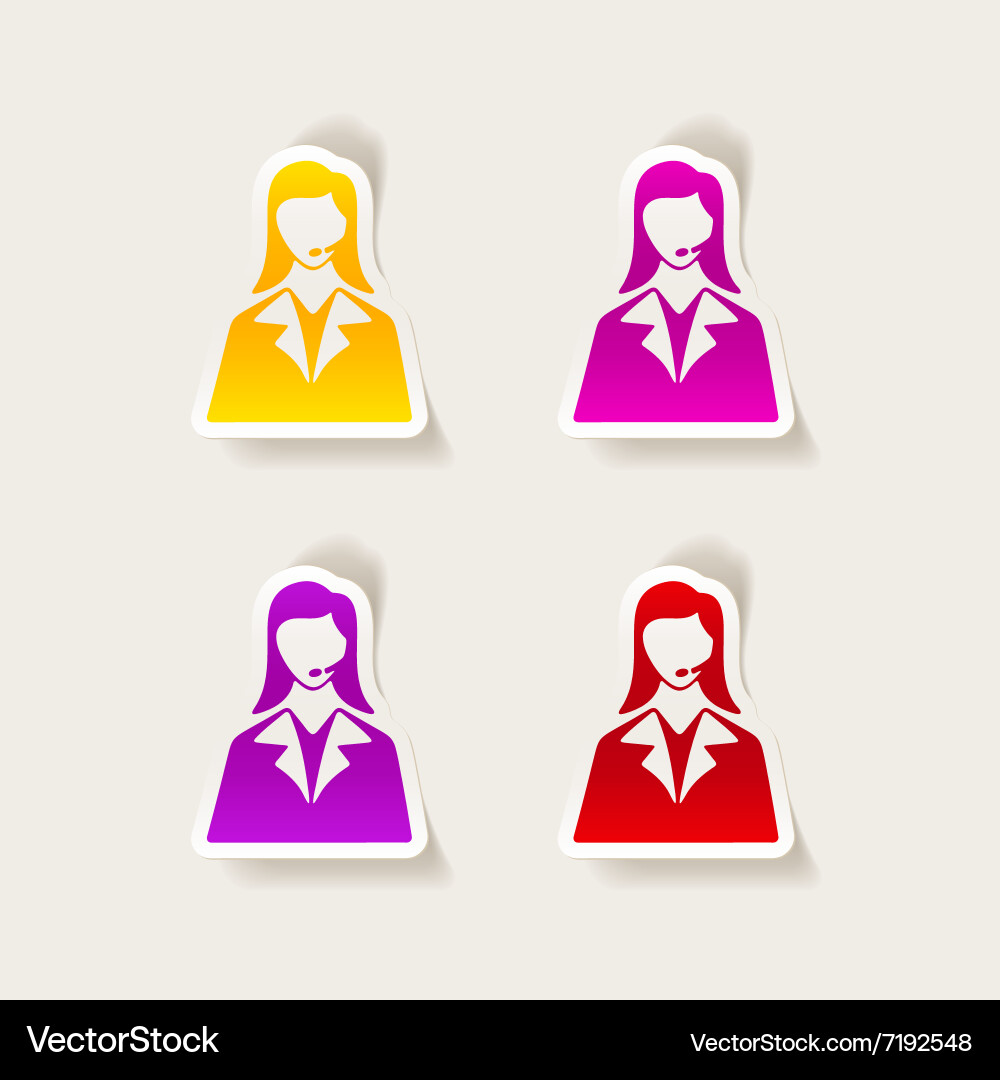 Realistic design element telephone operator Vector Image