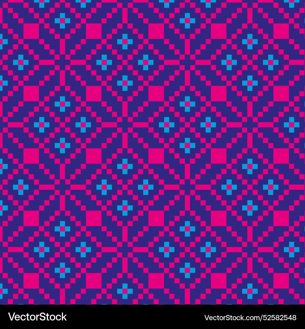 Retro 8-bit style seamless pattern colorful Retro 8-bit style seamless pattern colorful Vector Image