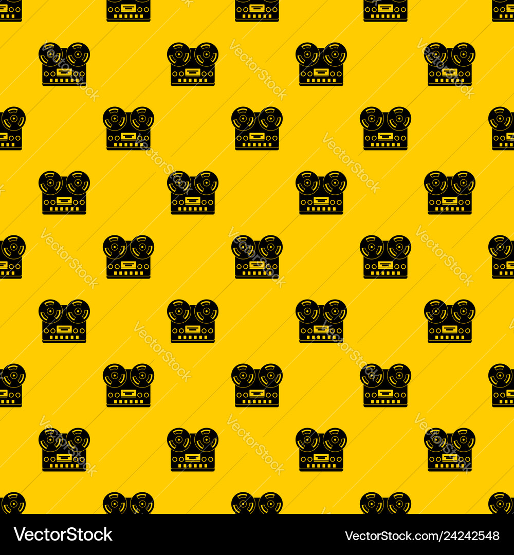 Retro tape recorder pattern Retro tape recorder pattern vector image