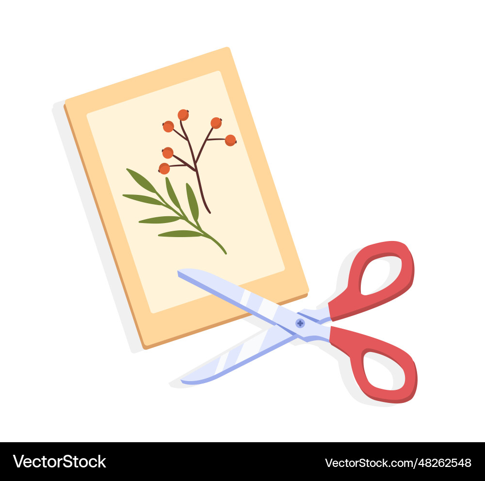 Scissors with fabric concept Vector Image