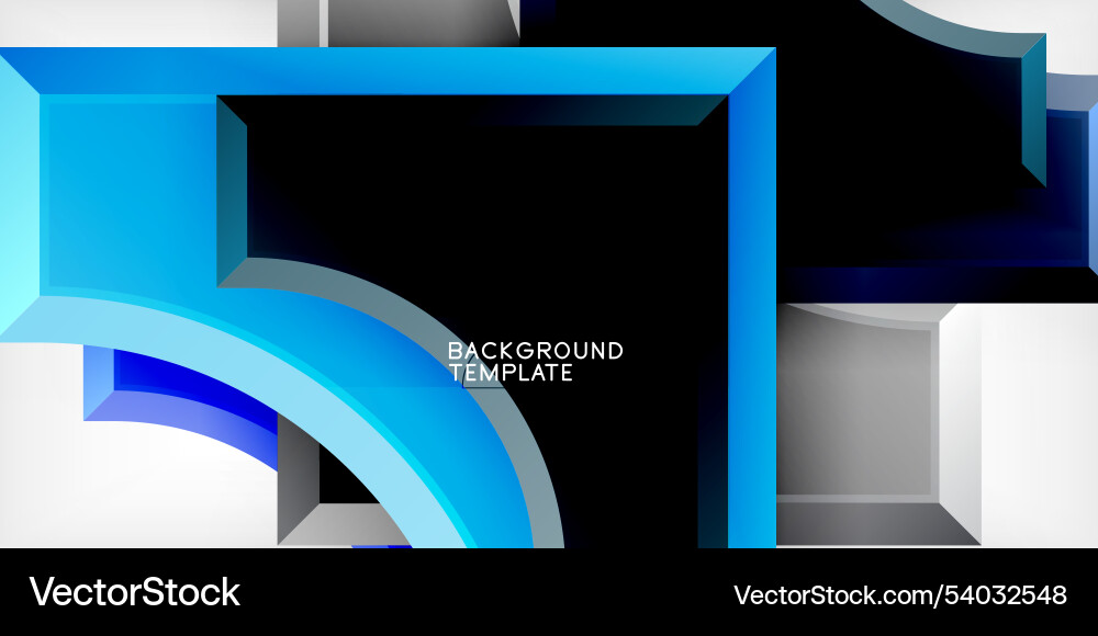Square arrow shapes with round elements Vector Image