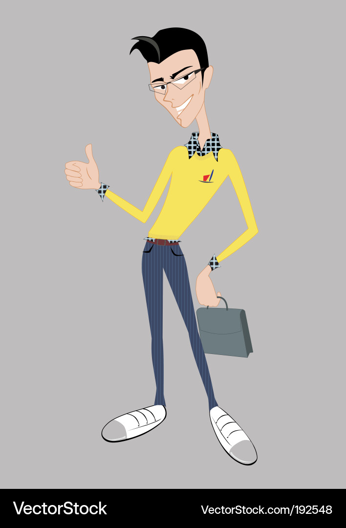 Stylish Tech Guy Vector Image