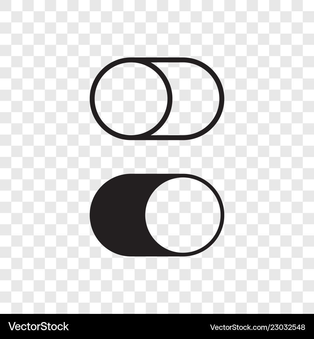 Toggle Taste ausschalten schalten Sie Web-ui-Symbole ein vektorbild