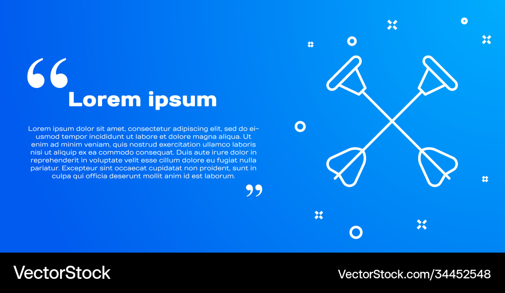 White line arrow with sucker tip icon isolated White line arrow with sucker tip icon isolated vector image