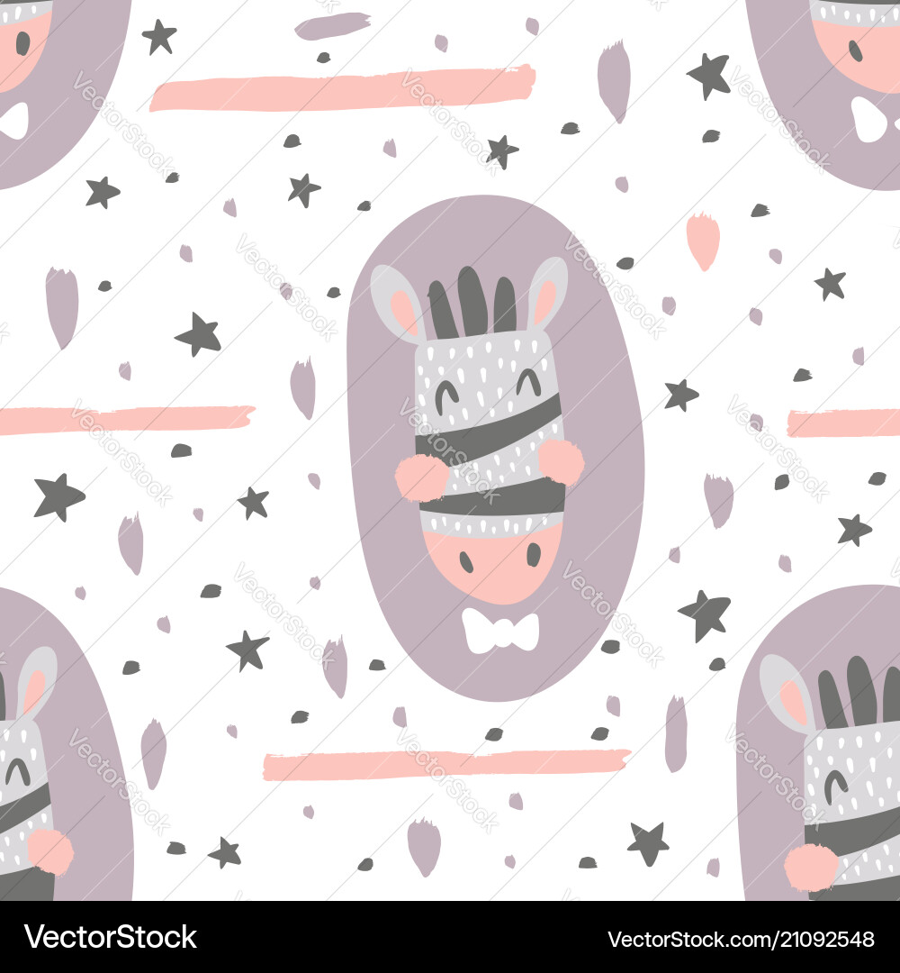 Zebra Gentleman Pattern vector image