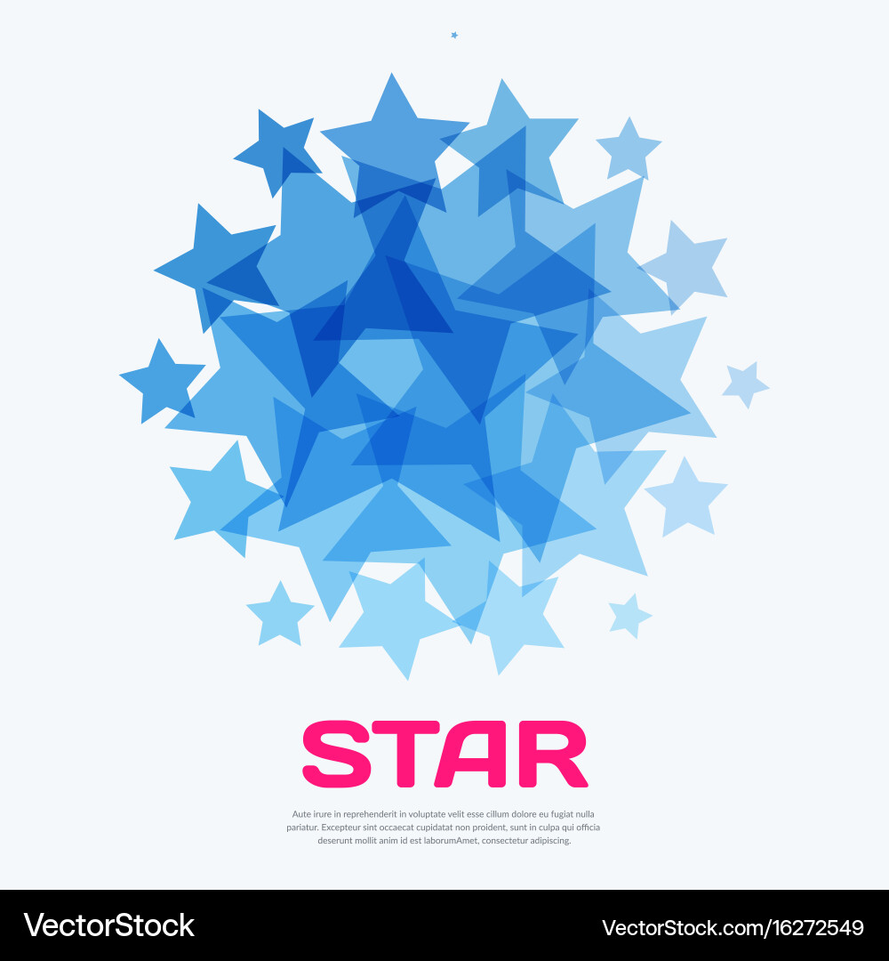 Abstract design elements with stars for fun vector image