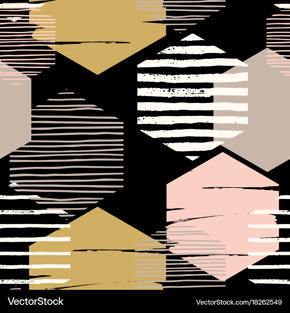 Abstract geometric seamless repeat pattern Vector Image
