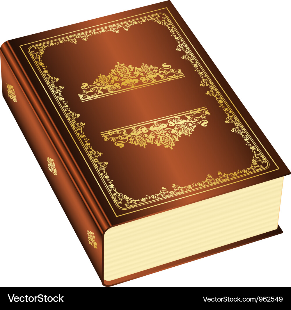 Antik Leder Buch Vektorbild