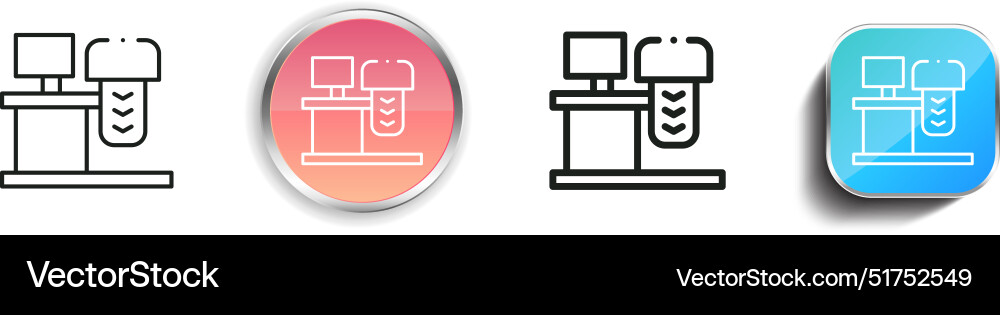 Balancing icon thin linear regular and button vector image