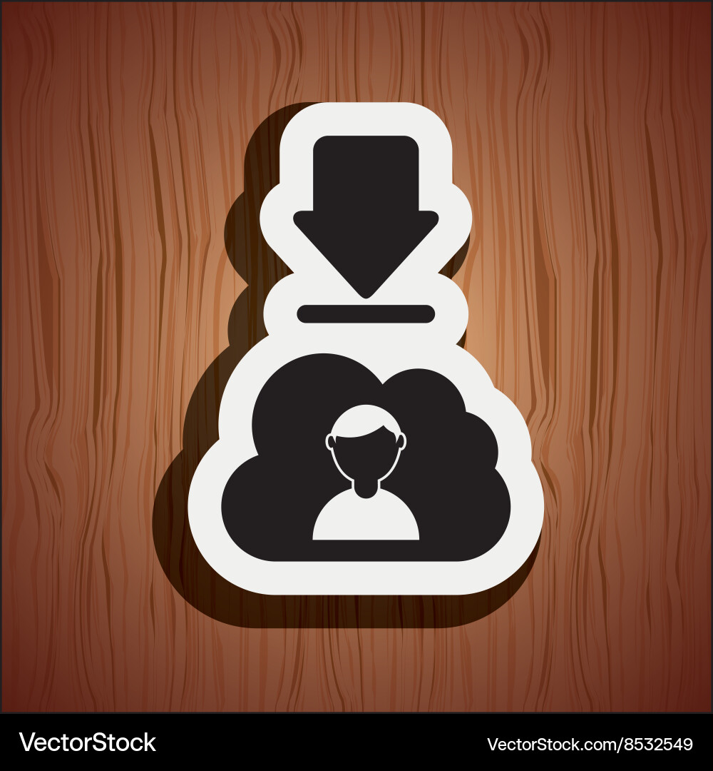 Cloud computing design vector image