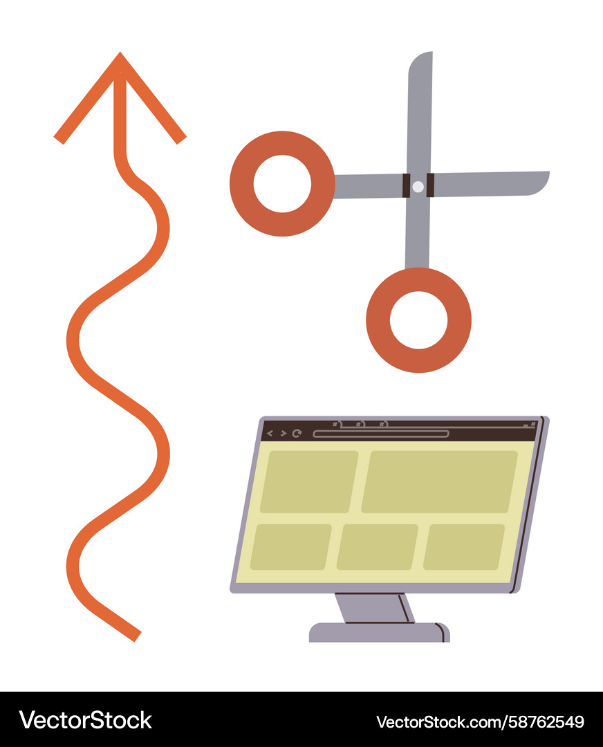 Content Editing Workflow Concept Vector Image