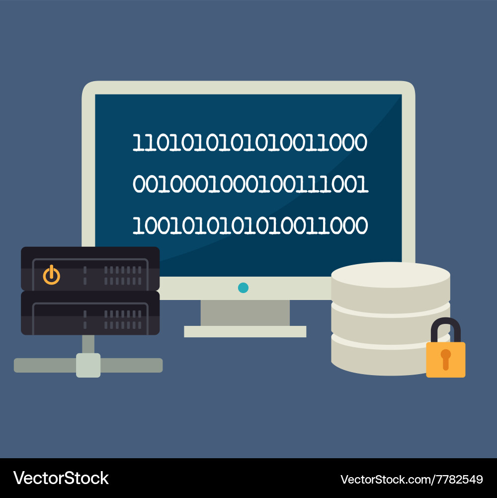 Data base design Vector Image