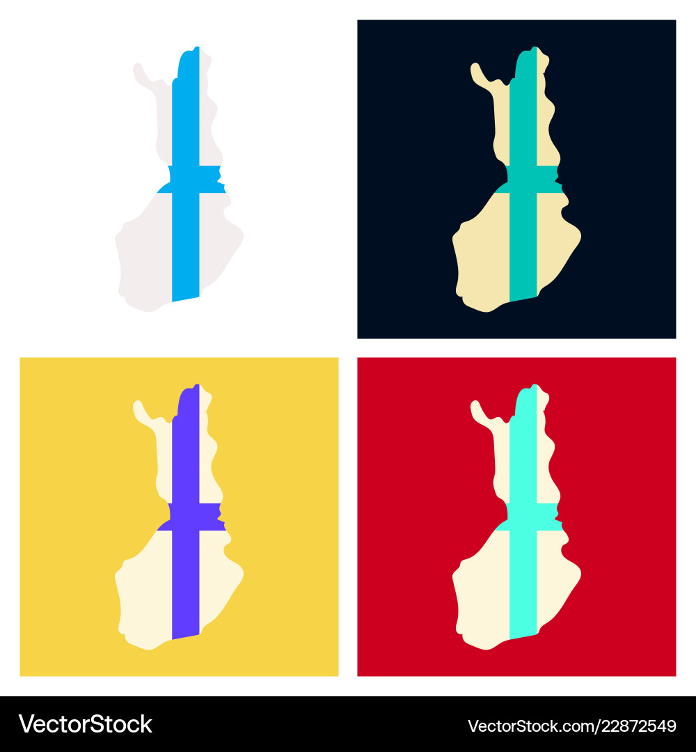 Finland map with shadow effect Finland map with shadow effect vector image