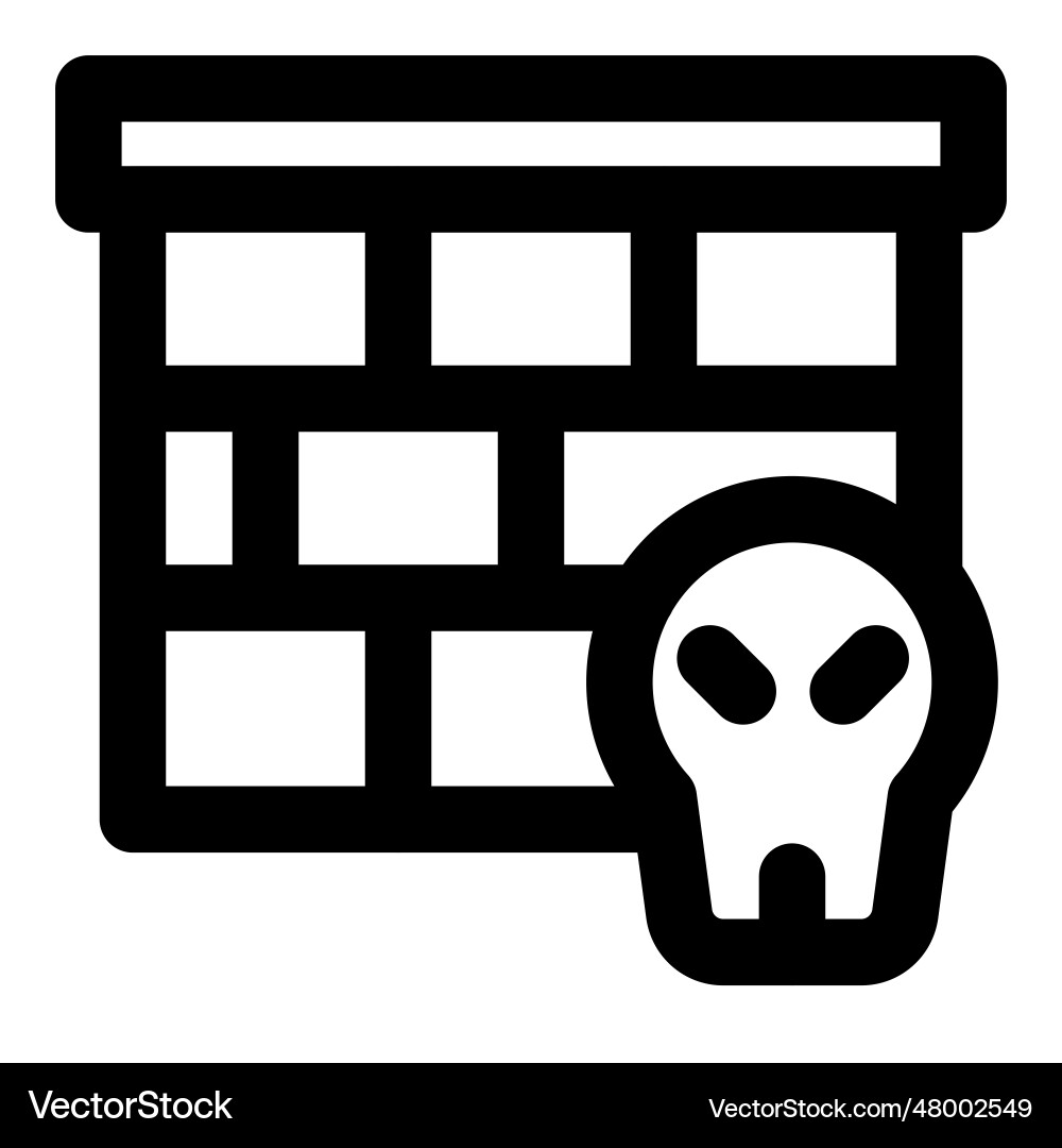 Firewall a security system to prevent virus vector image