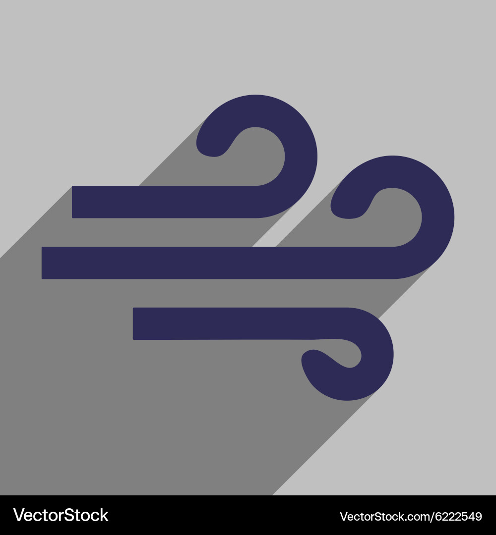 Flat with shadow icon and mobile application wind vector image