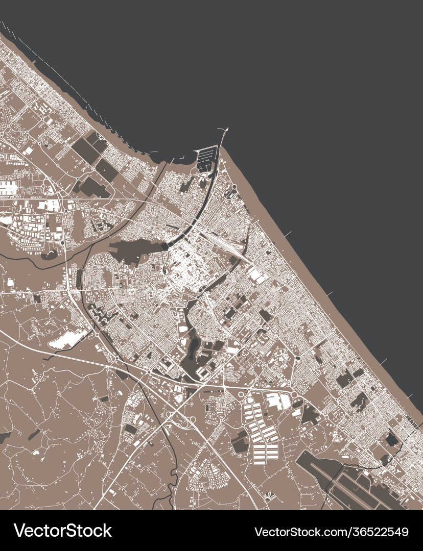 Map city rimini italy Royalty Free Vector Image