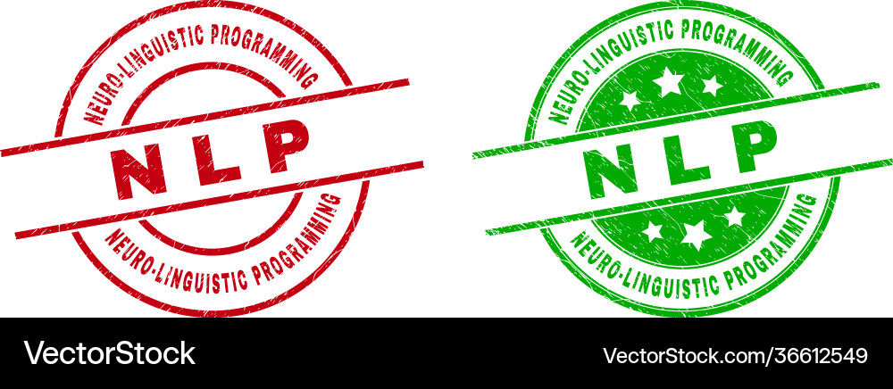 Neuro-linguistic programming n l p round vector image