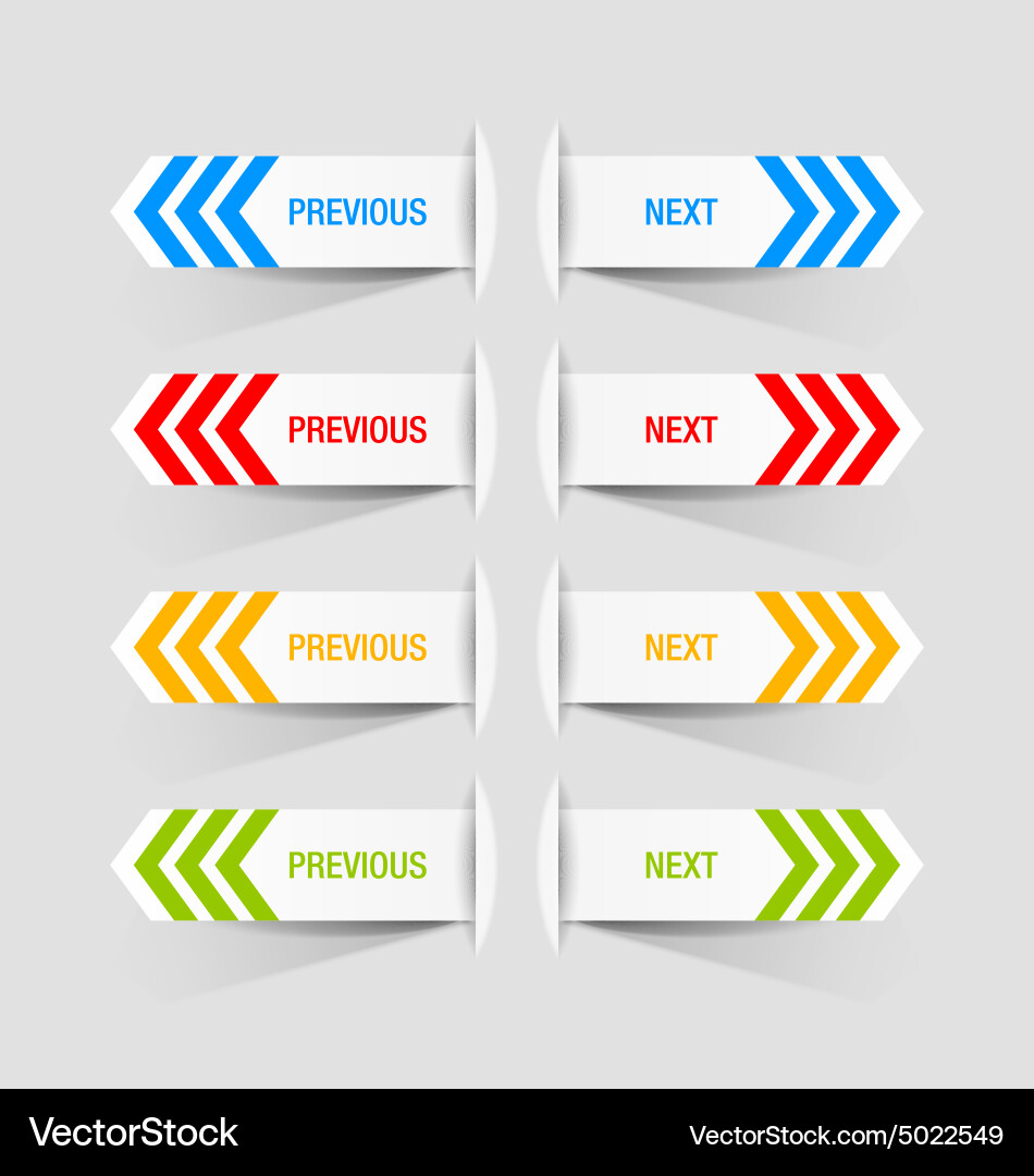 Previous and next buttons vector image