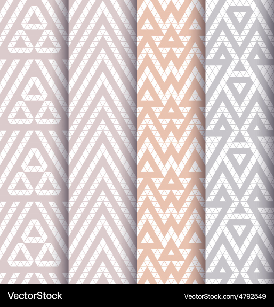 Set of four patterns Vector Image