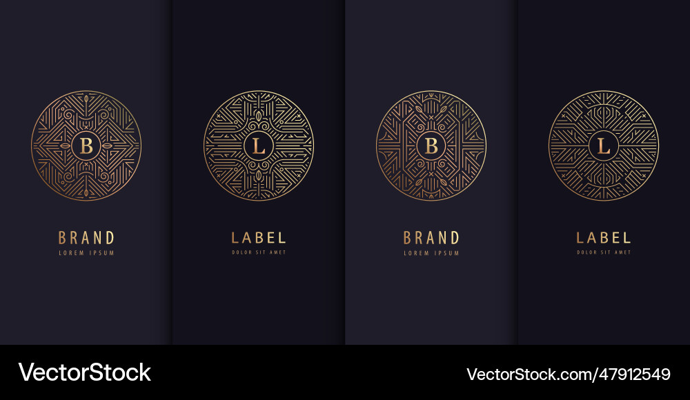 Set of logo design templates brochures Set of logo design templates brochures Vector Image
