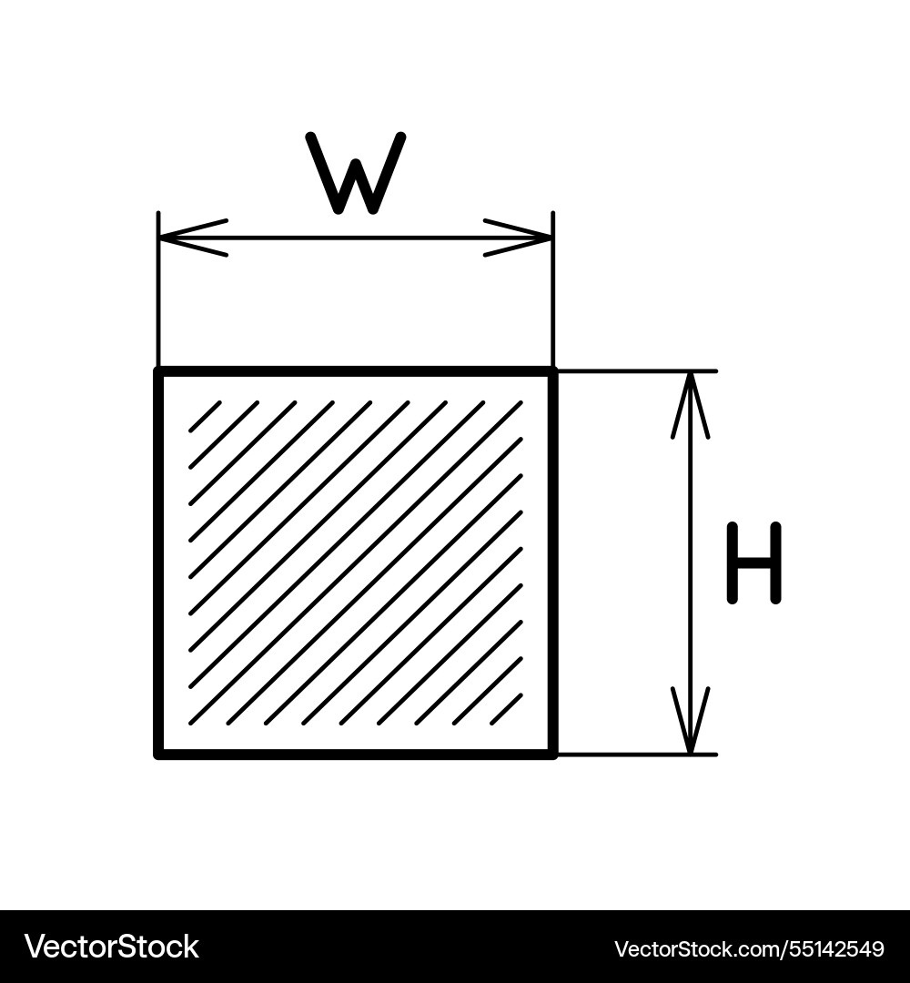 Square box or tile size icon width and height Square box or tile size icon width and height Vector Image