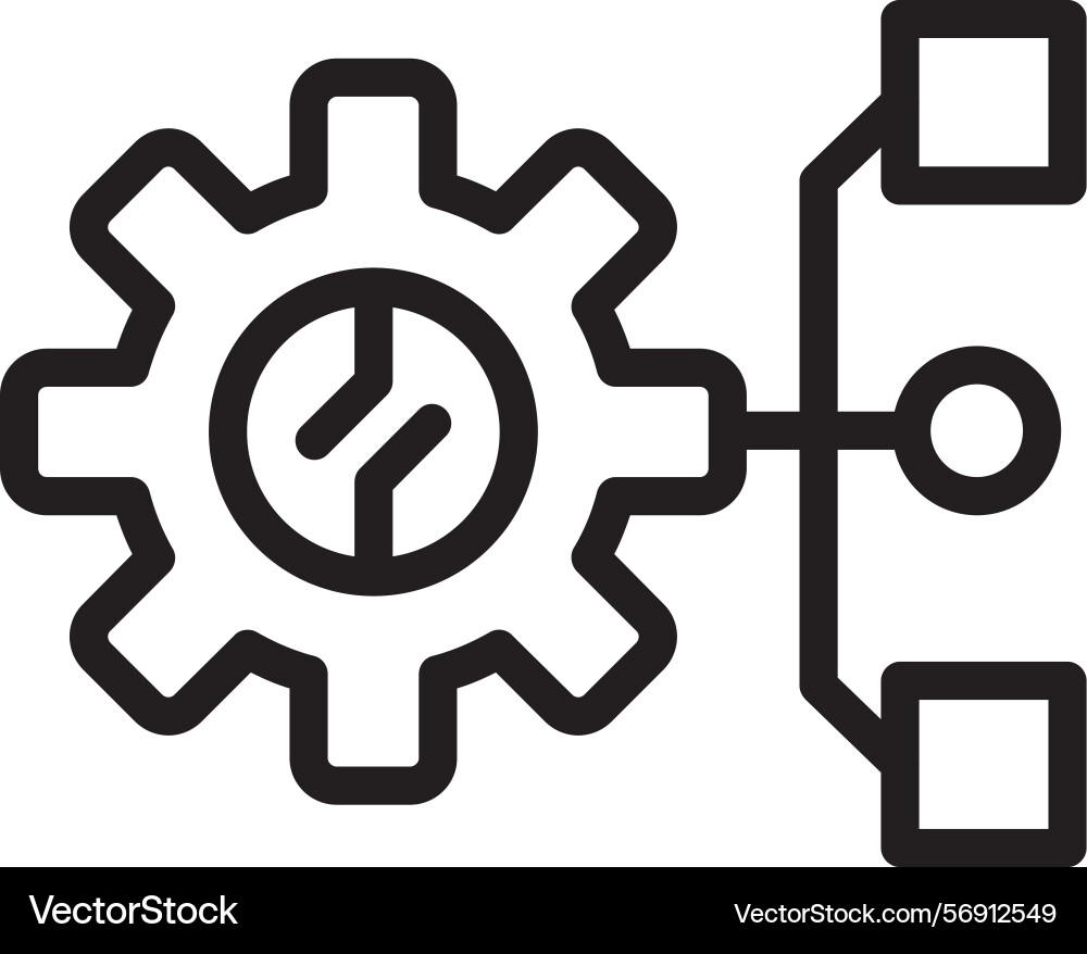 Tech linear style icon design vector image