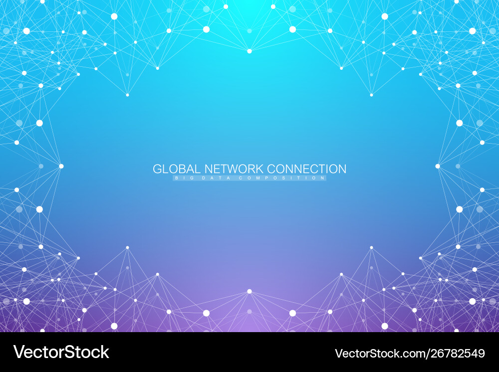 Technology abstract background with connected line vector image