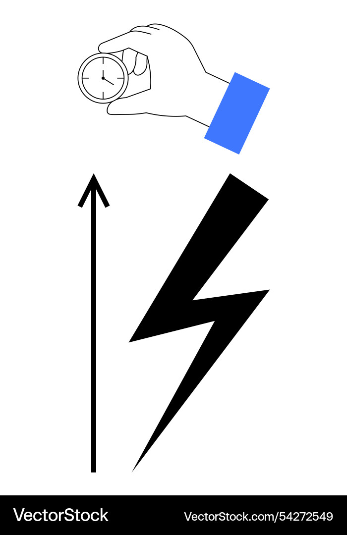 Time and power embracing speed progress Time and power embracing speed progress vector image