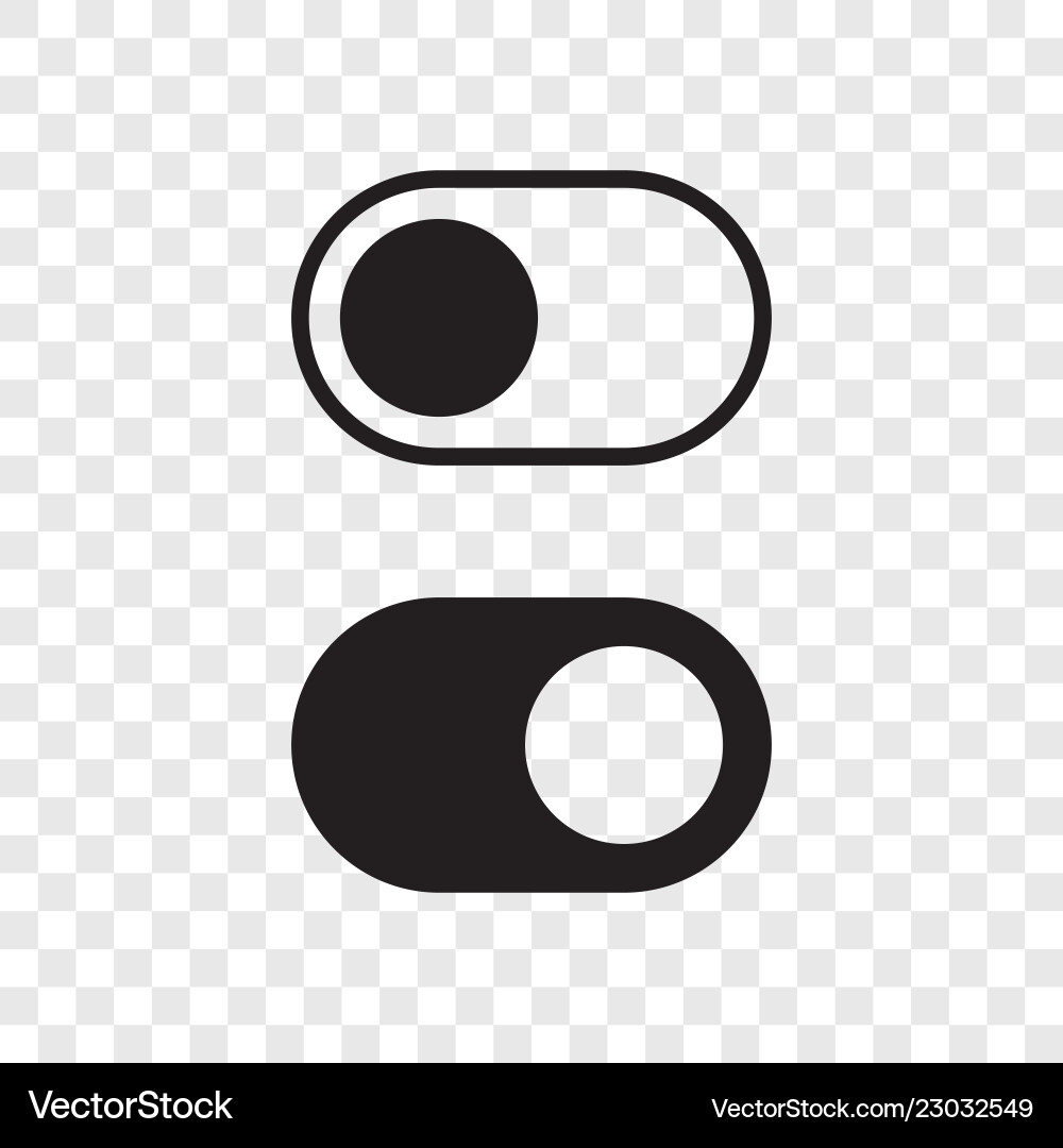 Toggle button switch off turn on web ui icons Toggle button switch off turn on web ui icons vector image