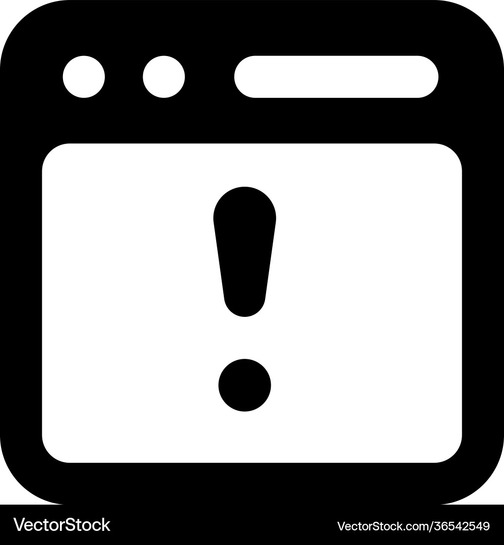 Web error Vector Image