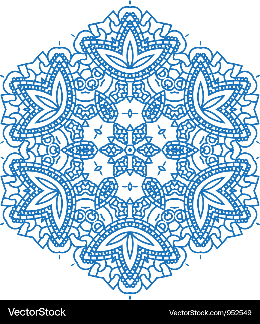 Winter Snowflake Pattern Vector Image