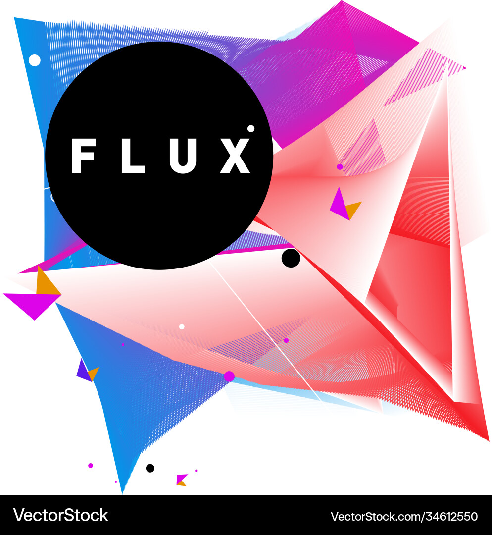 3d colorful wave background dynamic flux effect Vector Image