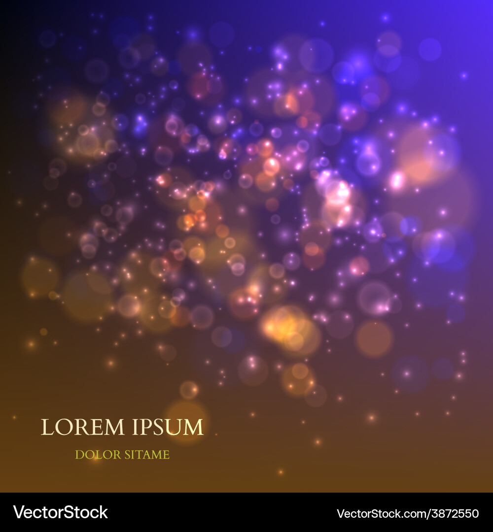 Abstract colorful background with magic particles vector image