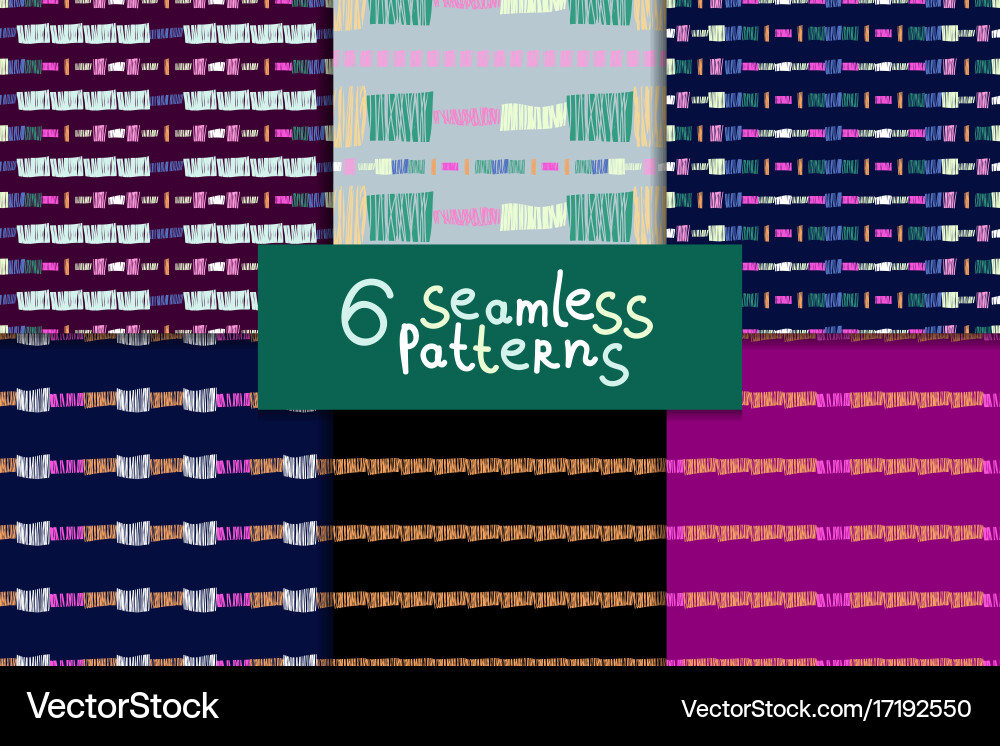 Abstract seamless pattern set vector image