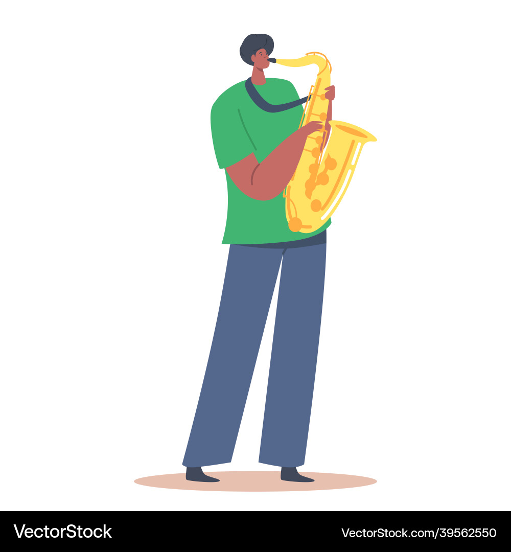 African sax player bläst musikkomposition African sax player bläst musikkomposition vektorbild