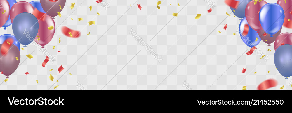 Balloons header background design element Balloons header background design element vector image