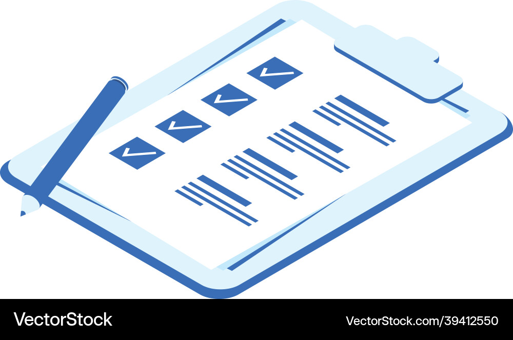 Check marks list Vector Image