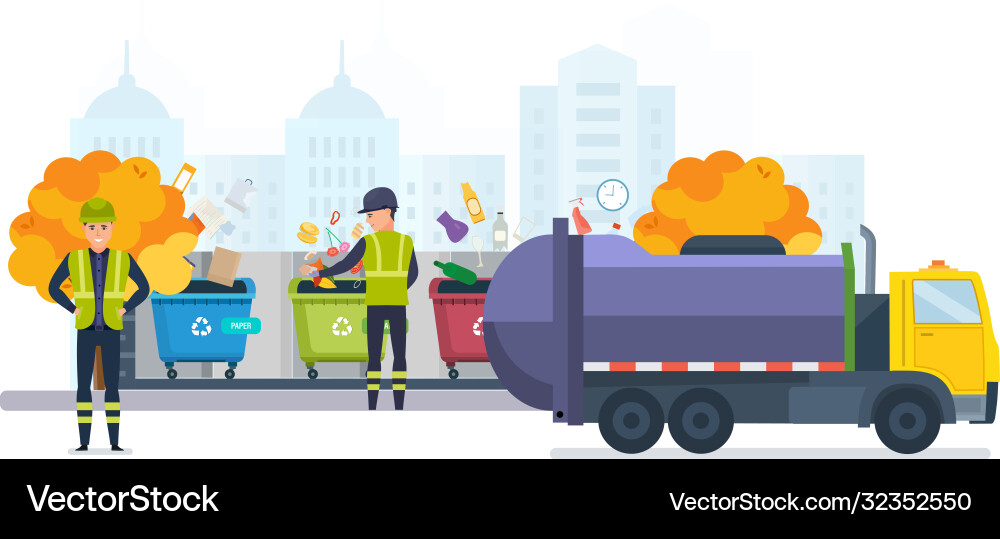 Containers for garbage different types Containers for garbage different types Vector Image